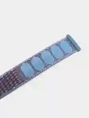 Голубой ремешок нейлоновый на липучке для Xiaomi Mi Band 3, Mi Band 4, Band 5, Band 6, Mi Band 7