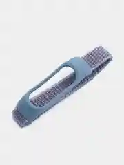 Голубой ремешок нейлоновый на липучке для Xiaomi Mi Band 3, Mi Band 4, Band 5, Band 6, Mi Band 7