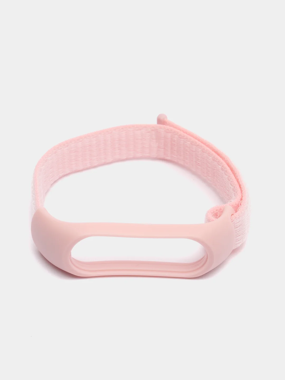 Розовый ремешок нейлоновый на липучке для Xiaomi Mi Band 3, Mi Band 4, Band 5, Band 6, Mi Band 7