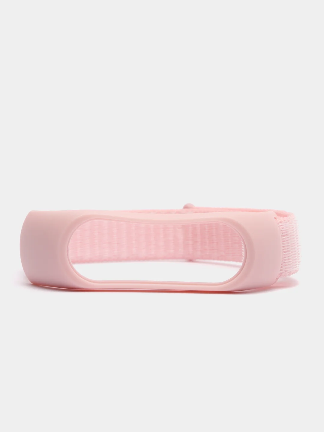 Розовый ремешок нейлоновый на липучке для Xiaomi Mi Band 3, Mi Band 4, Band 5, Band 6, Mi Band 7