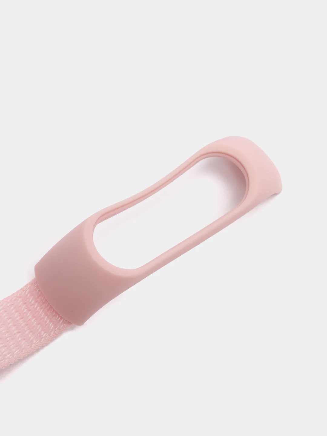 Розовый ремешок нейлоновый на липучке для Xiaomi Mi Band 3, Mi Band 4, Band 5, Band 6, Mi Band 7