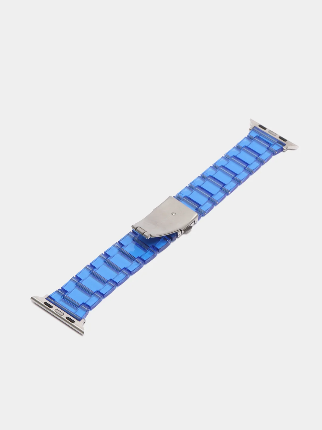 Синий пластиковый прозрачный ремешок для часов Apple Watch (42 мм 44 мм 45 мм)