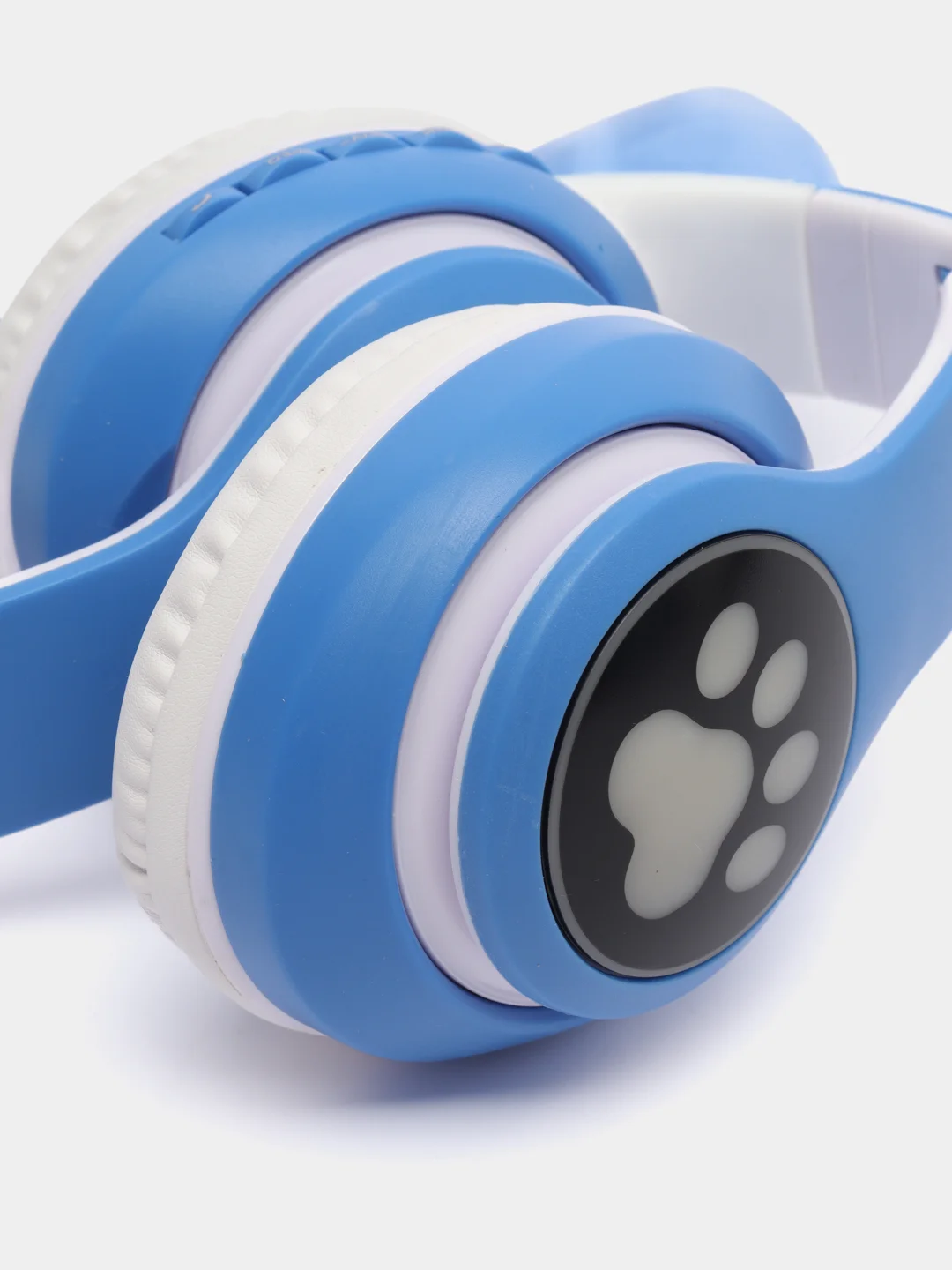 Синий беспроводные Bluetooth наушники с кошачьими светящимися ушками, гарнитура Cat Ear STN-28