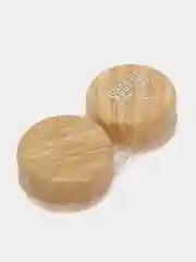 Желтый контейнер-футляр для хранения контактных линз, с зеркалом