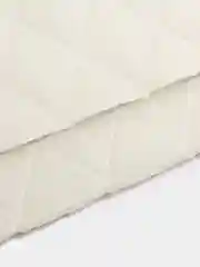 Белый экокожа ромб, стеганная