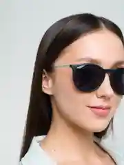 Угольный солнцезащитные очки в круглой форме, унисекс
