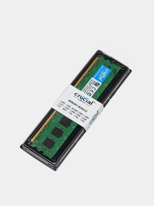 Оперативная память для компьютера CRUCIAL DDR3, 4 ГБ, 1333 MHz, DIMM PC3-10600U 1x4 ГБ