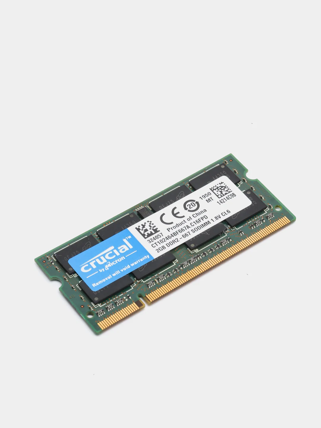 Оперативная память для ноутбука CRUCIAL DDR2, 2 Гб, 667 MHz SO-DIMM PC2-5300U, 1x2 Гб