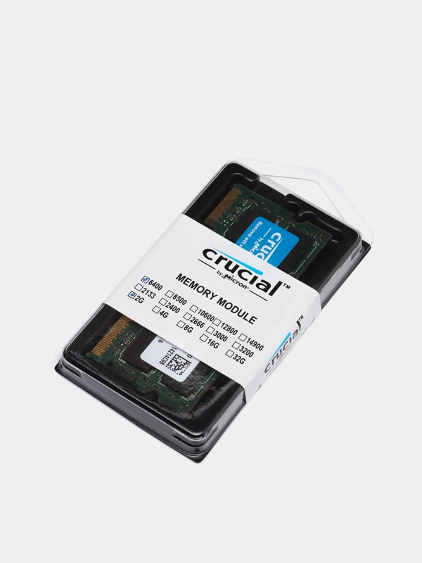 Оперативная память для ноутбука CRUCIAL DDR2, 2 ГБ, 800 MHz, SO-DIMM PC2-6400U 1x2 ГБ