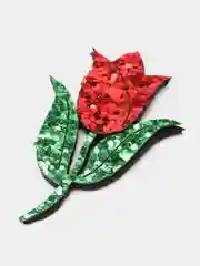Красный лазерная вырубка из кожзама, патч, несклеенная, 2 штуки