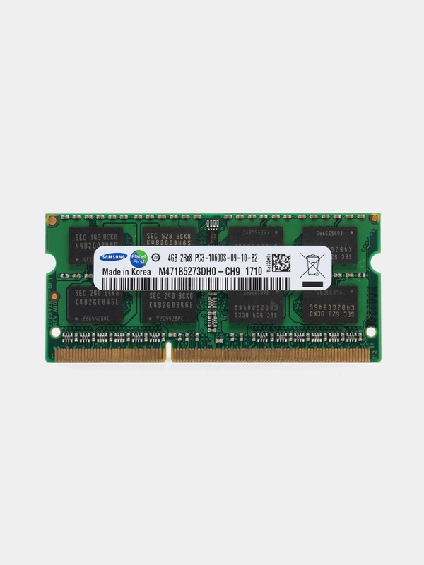 Оперативная память для ноутбука Samsung DDR3, 4 ГБ, 1333 MHz, SO-DIMM PC3-10600U