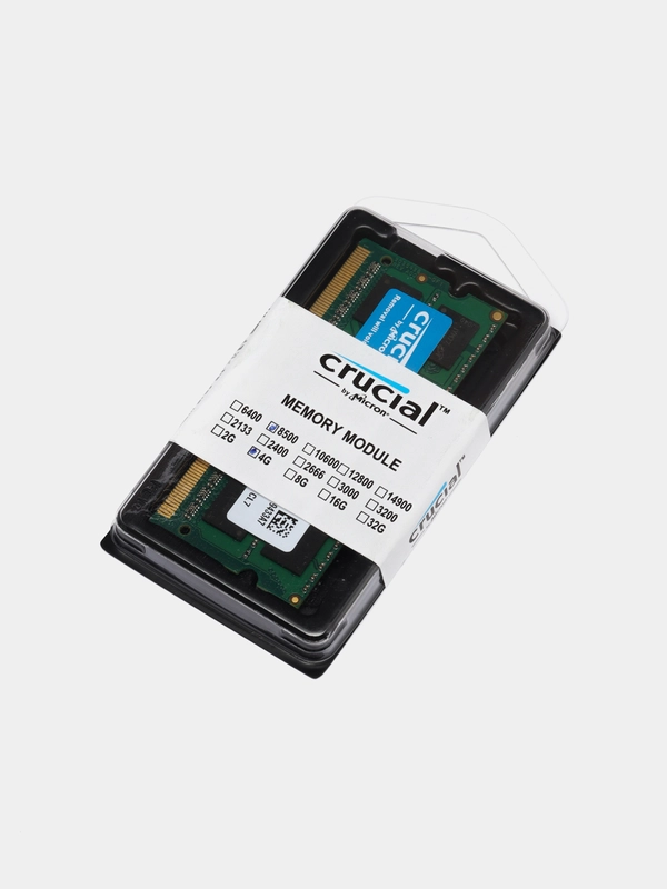 Оперативная память для ноутбука Crucial, DDR3L, 4 ГБ, 1066 MHz, SO-DIMM, PC3-8500U, 1x4 ГБ