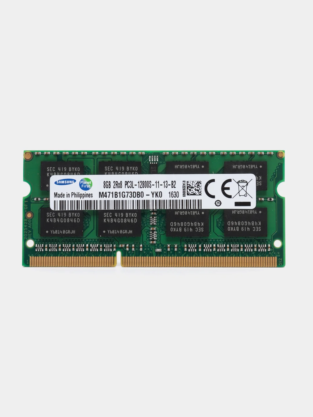 Оперативная память Samsung DDR3L, 8 ГБ, 1600, MHz SO-DIMM, PC3-12800U для ноутбука