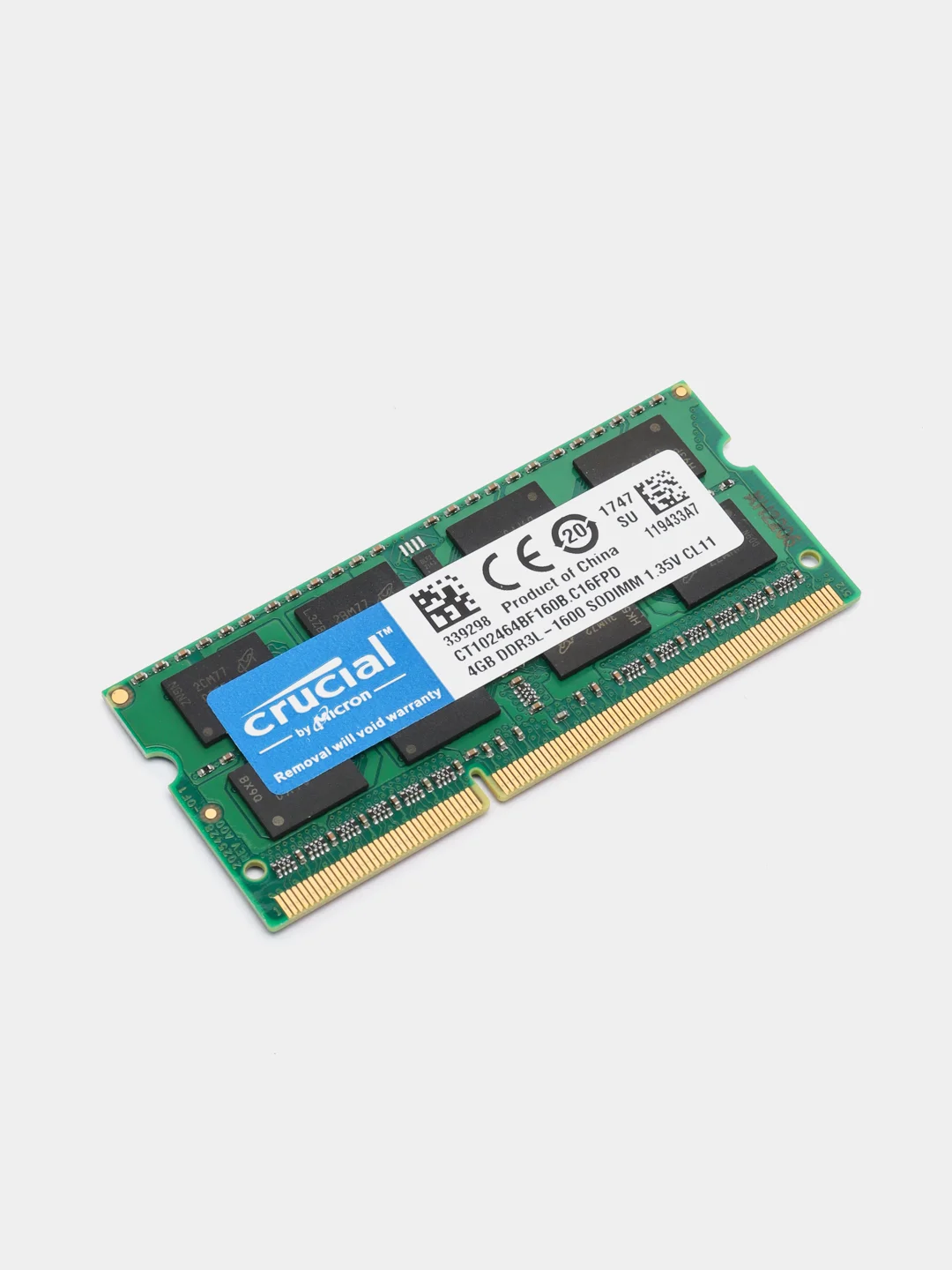 Оперативная память для ноутбука Crucial DDR3L 4 ГБ 1600 MHz SO-DIMM PC3-12800U 1 x 4 гб