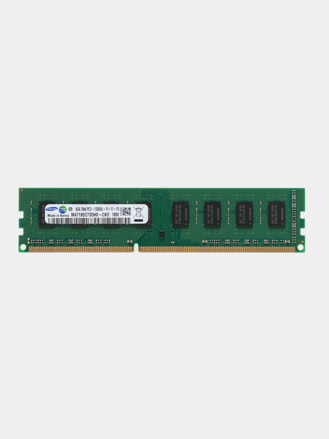 Оперативная память Samsung DDR3, 4 ГБ, 1600 MHz, DIMM PC3-12800U, 1x4 ГБ
