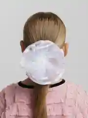 Розовый банты школьные, белые, на резинке,  на 1-е сентября
