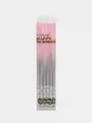 Розовый свечи для торта Happy memories, 15.5 см