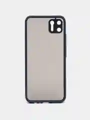 Темно-синий чехол Realme C11 2020, пластиковый матовый с цветными кнопками