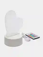 Светло-бежевый светильник-ночник 3D, светодиодный, с пультом, цветной, RGB