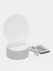 Сиреневый светильник-ночник 3D, светодиодный, с пультом, цветной, RGB