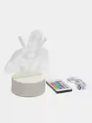 Пастельно-коралловый светильник-ночник 3D, светодиодный, с пультом, цветной, RGB