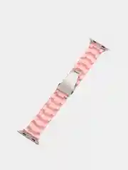 Пудровый пластиковый прозрачный ремешок для часов Apple Watch (42 мм 44 мм 45 мм)