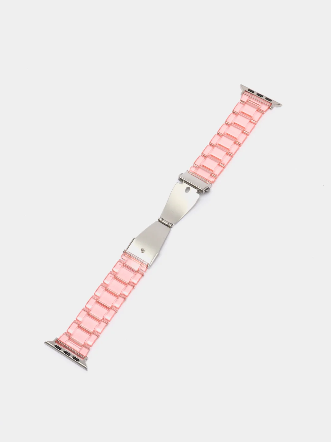 Пудровый пластиковый прозрачный ремешок для часов Apple Watch (42 мм 44 мм 45 мм)