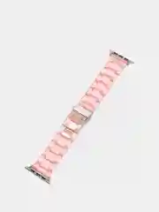 Пудровый пластиковый прозрачный ремешок для часов Apple Watch (42 мм 44 мм 45 мм)