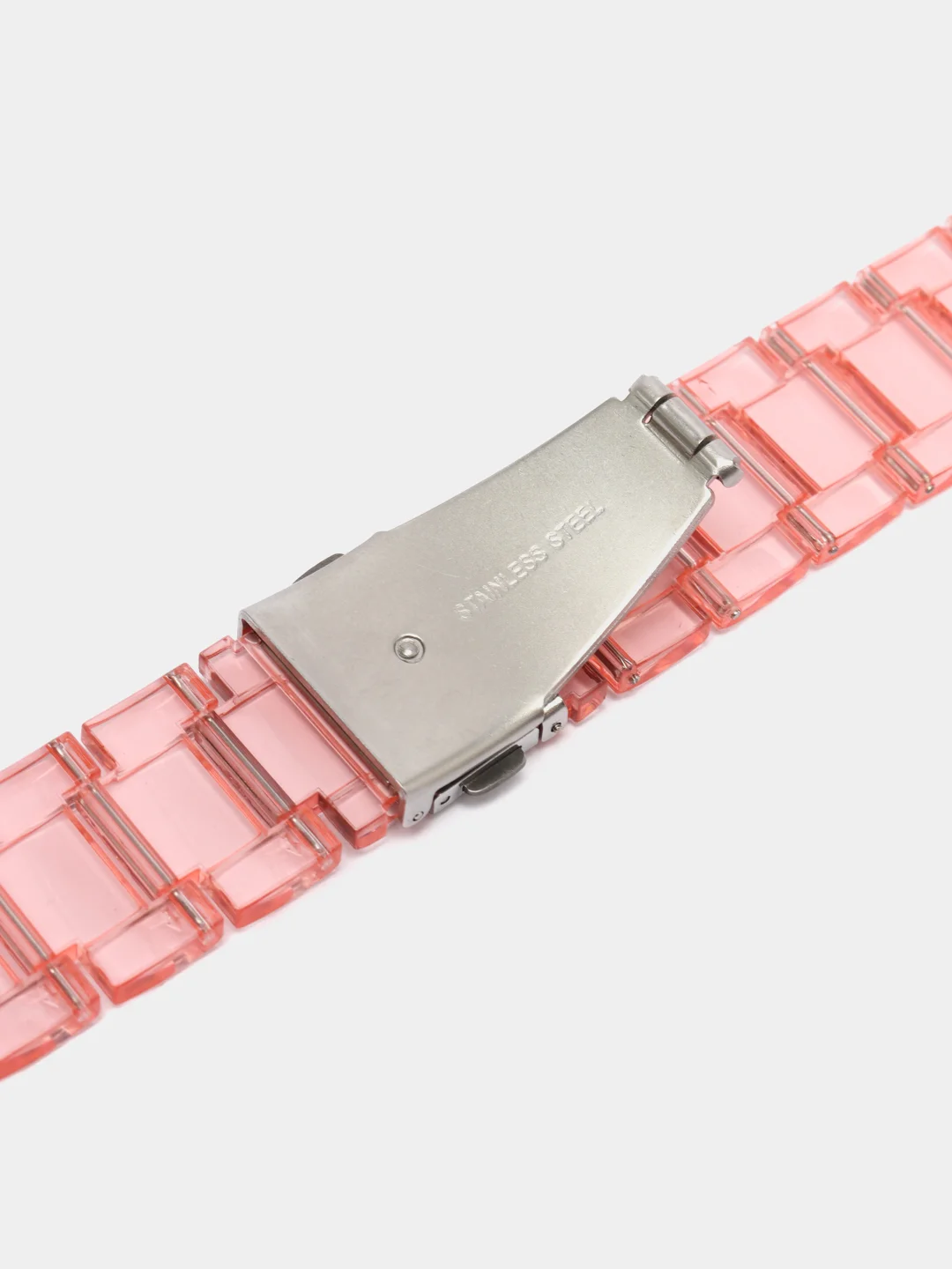 Пудровый пластиковый прозрачный ремешок для часов Apple Watch (42 мм 44 мм 45 мм)