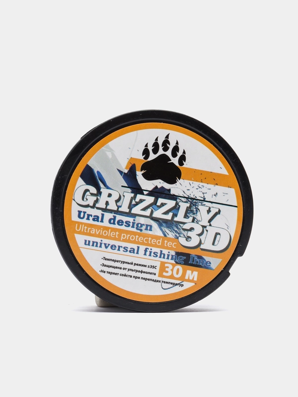 Леска для поводков Grizzly 3D, флюорокарбоновое напыление, до -35, рыболовная для рыбалки