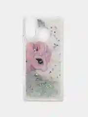 Белый чехол Honor 9X Lite, силиконовый, переливашка с рисунком
