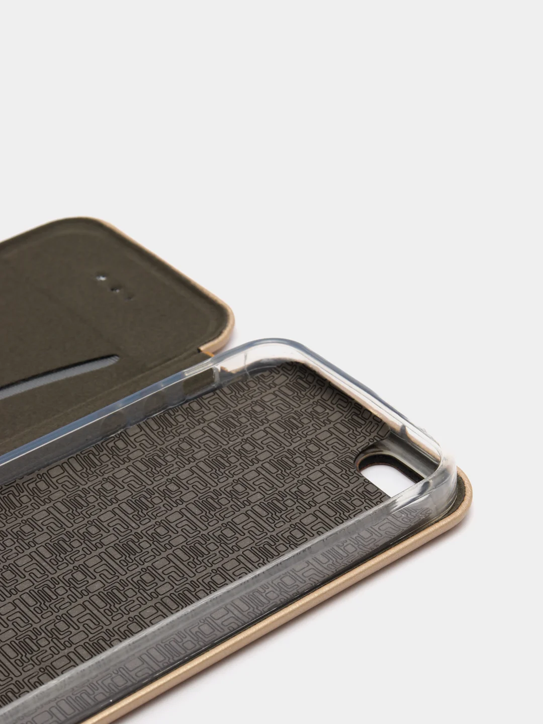 Золотой чехол книжка iPhone 5 / iPhone 5S / iPhone SE (первого поколения)