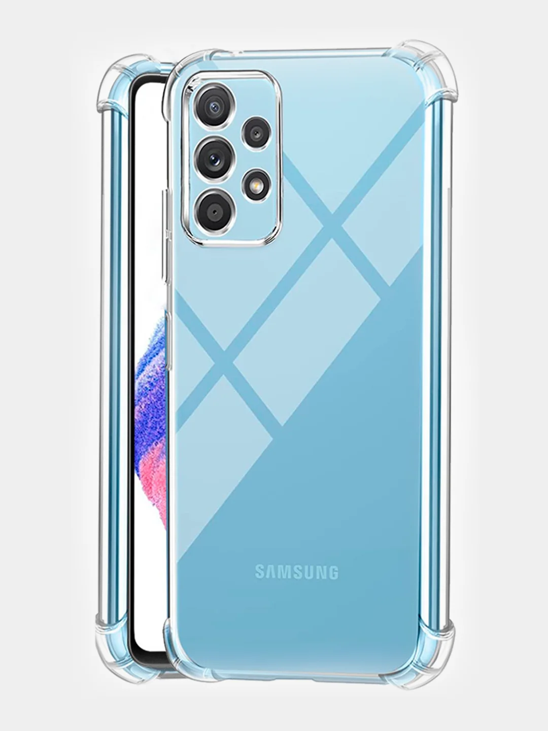 Прозрачный чехол прозрачный для Samsung Galaxy A33, с защитой углов и камеры