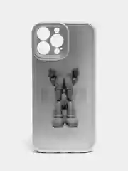 Серебряный чехол для iPhone 11/ 12/ 13/ 13 Pro/ 13 Pro Max Кавс, силиконовый