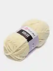 Светло-жёлтый пряжа YarnArt Dolce плюшевая, микрополиэстер, 100 г, 120 м