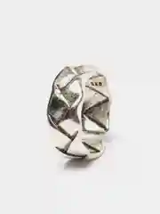 Серебряный рельефное кольцо "Змея", открытое