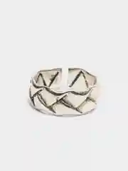 Серебряный рельефное кольцо "Змея", открытое