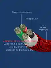 Кабель Micro USB, Type-C, Lightning - Iphone (быстрая зарядка андроид) тканевый нейлоновый
