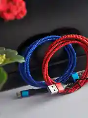 Кабель Micro USB, Type-C, Lightning - Iphone (быстрая зарядка андроид) тканевый нейлоновый