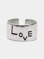 Серебряный открытое кольцо Love, регулируемое