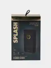 Черный внешний аккумулятор Perfeo Splash, 20000 мАч