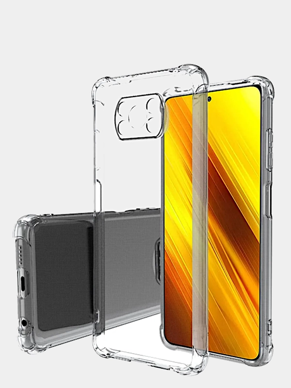 Чехол на Xiaomi Poco X3 NFC / Poco X3 Pro, Сяоми Поко Х3 НФС, прозрачный, противоударный