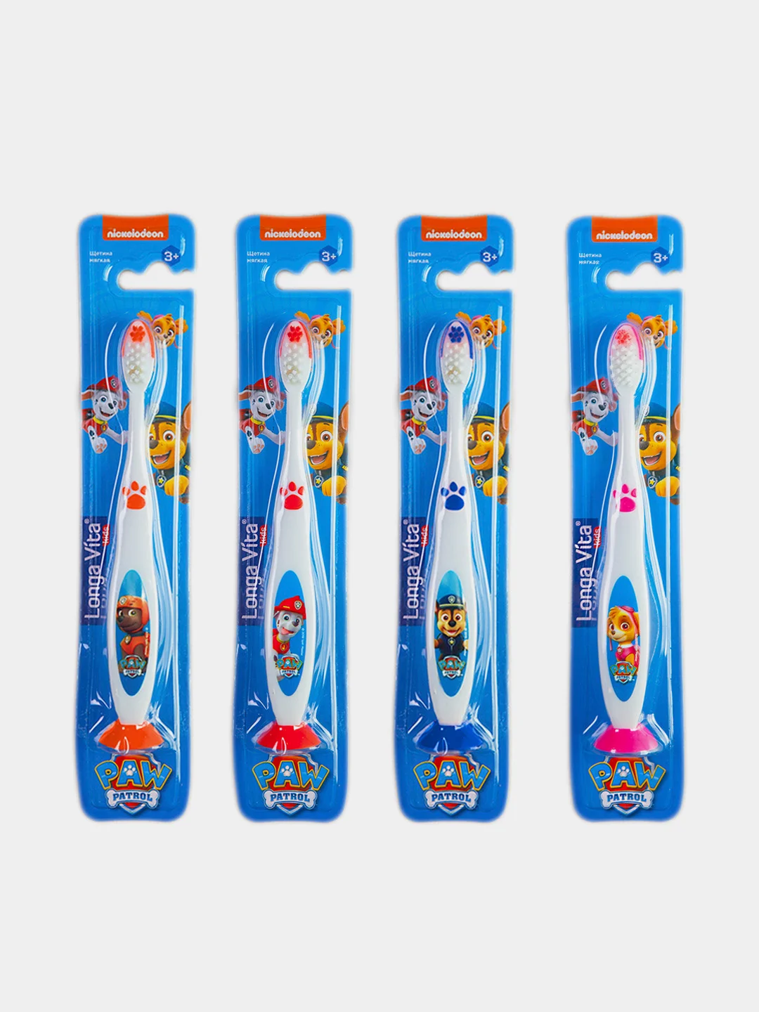 Детская зубная щётка Лонга Вита Paw Patrol, от 3-х лет, синяя