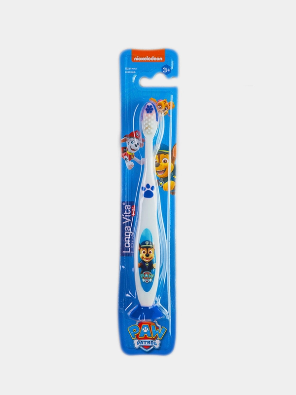Детская зубная щётка Лонга Вита Paw Patrol, от 3-х лет, синяя