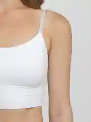Белый женский топ, спортивный, базовый, кроп топ, бра