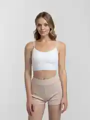 Белый женский топ, спортивный, базовый, кроп топ, бра