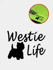 Черный наклейка на авто "Westie life"