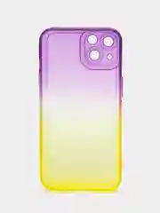 Пурпурный чехол для iPhone X XS XR 11 12 13 Pro Max mini 7 8 Plus айфон про макс градиентный