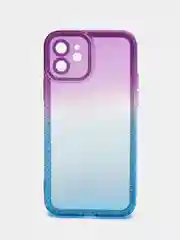 Фиолетовый чехол для iPhone X XS XR 11 12 13 Pro Max mini 7 8 Plus айфон про макс градиентный