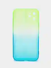 Бирюзовый чехол для iPhone X XS XR 11 12 13 Pro Max mini 7 8 Plus айфон про макс градиентный